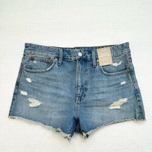 Madewell Shorts Relaxed Denim Renfield Wash Destructed Size 29 (Actual 34")